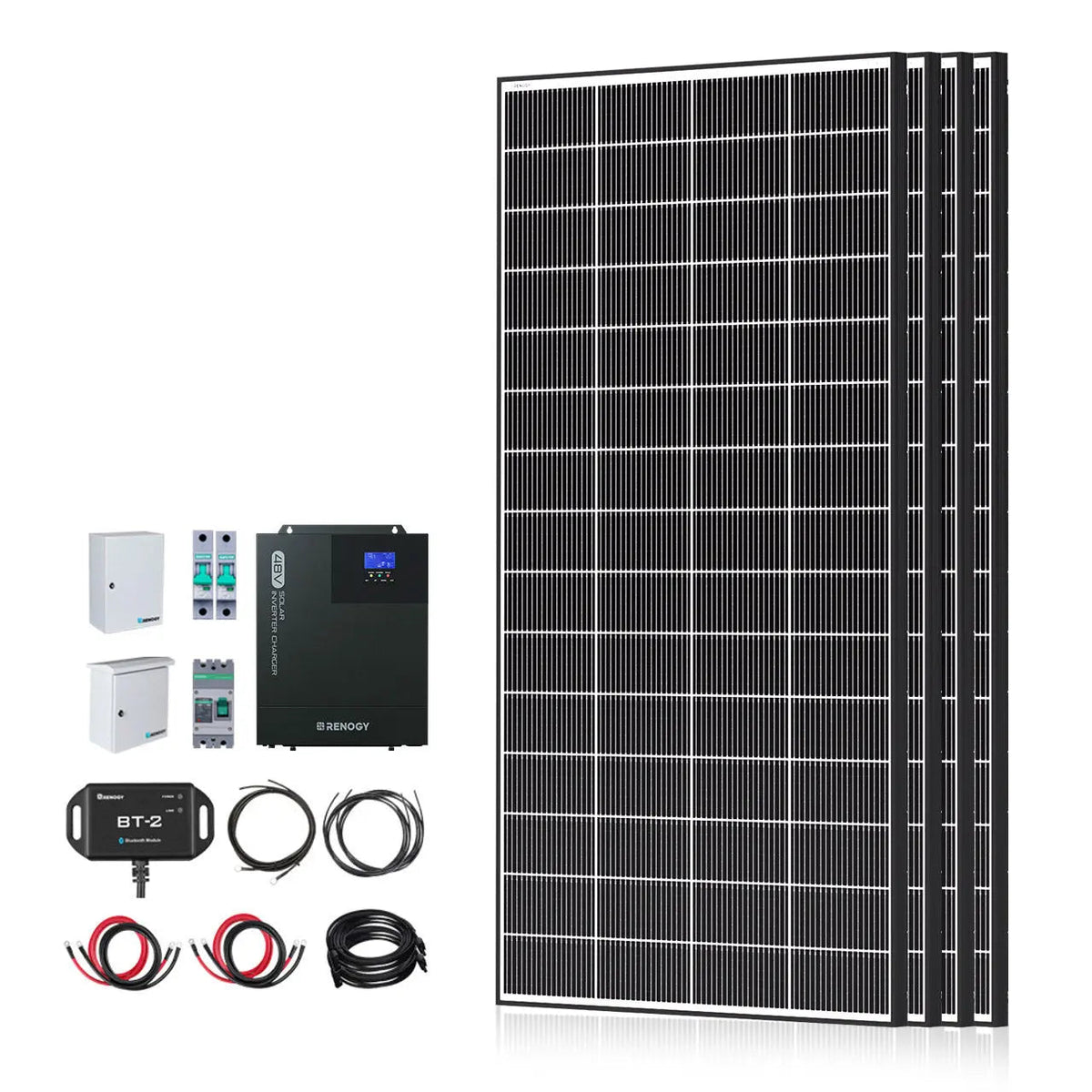 1200W/2500W Complete Solar Kit with 9.6kWh Batteries