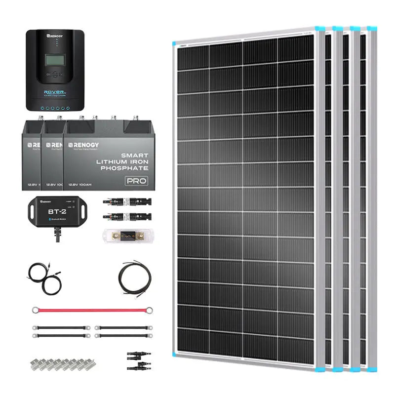 800W 12V Complete Solar Panel Kit with 3.6kWh Battery
