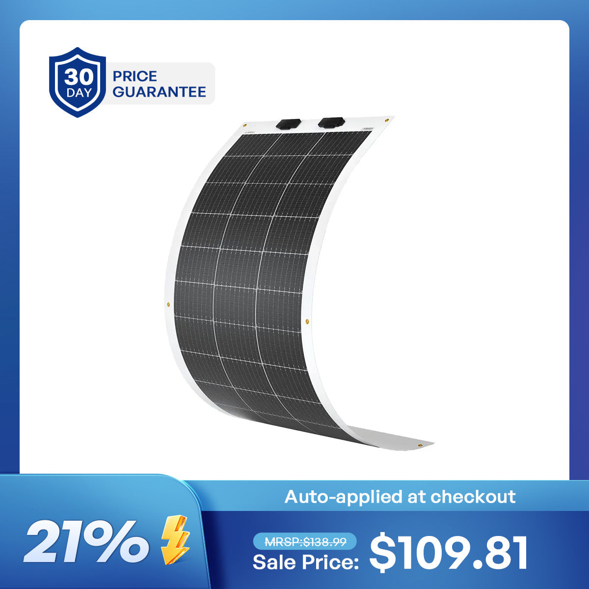 100W Lightweight Flexible Solar Panel