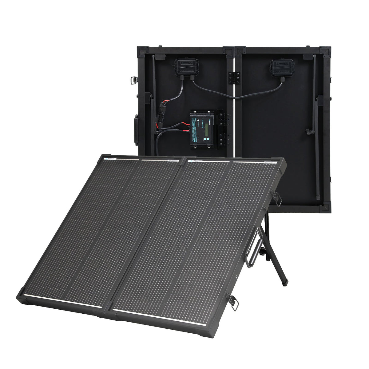 100/200W 12V N-Type Portable Solar Panel Suitcase Kit with 20A PWM Controller