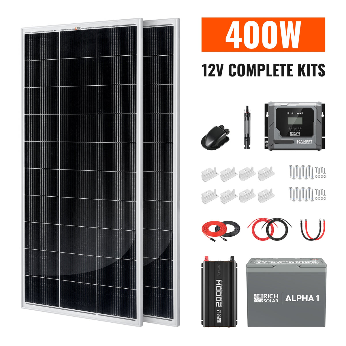 RICH SOLAR 400 Watt Complete Solar Kit