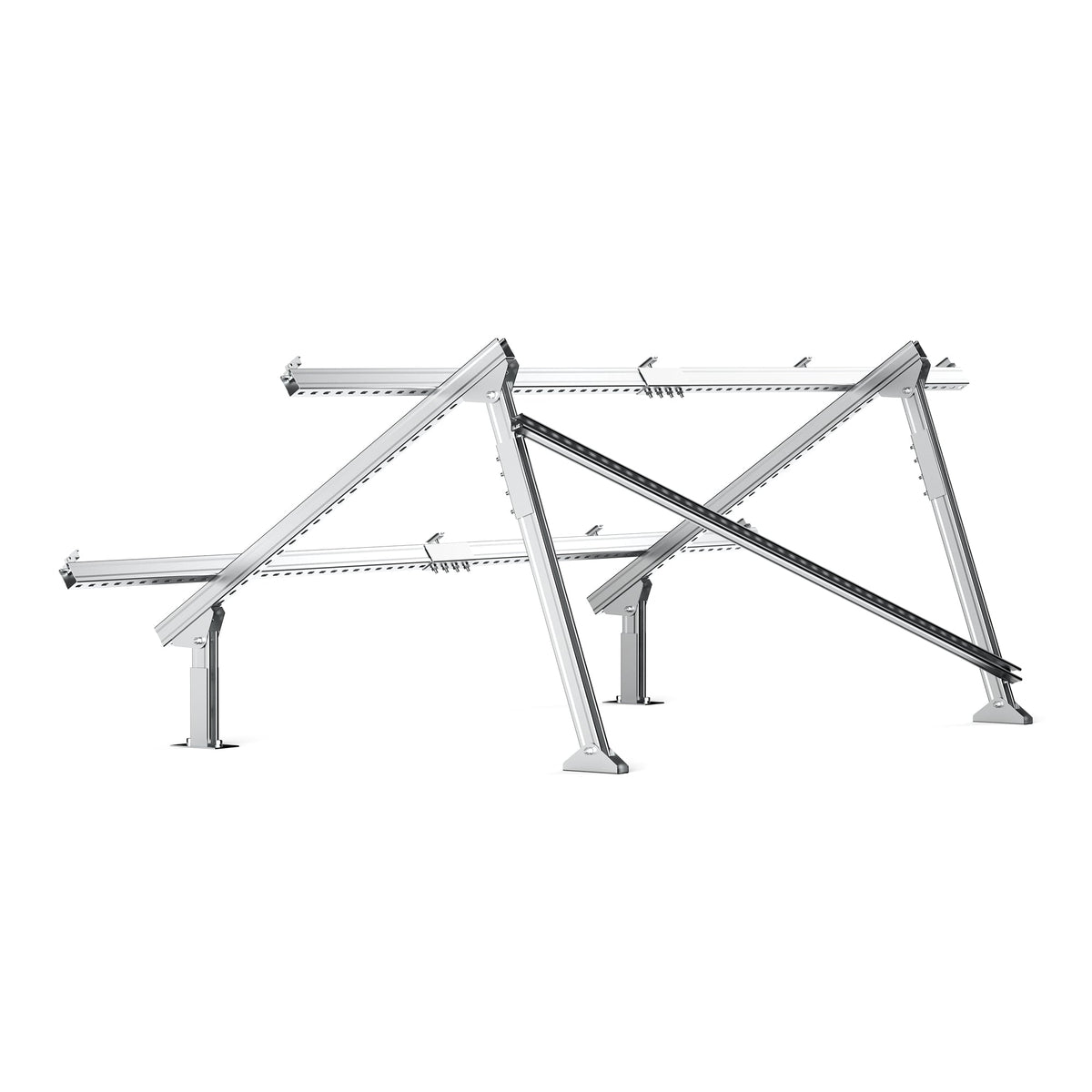 RICH SOLAR Solar Ground Mount | Fit MEGA 100/100 SLIM/MEGA 150 | Adjustable, Easy-to-Install Brackets for 1-4 Panels (118.1")