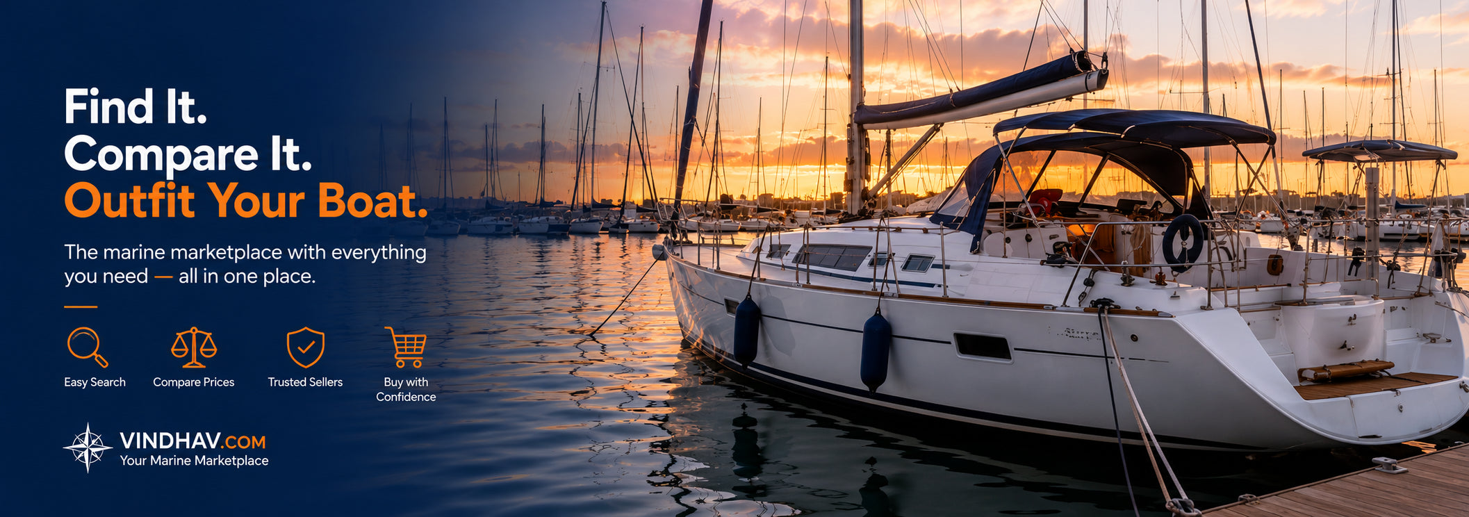 Find it, compare it, outfit your boat — the Vindhav marine marketplace